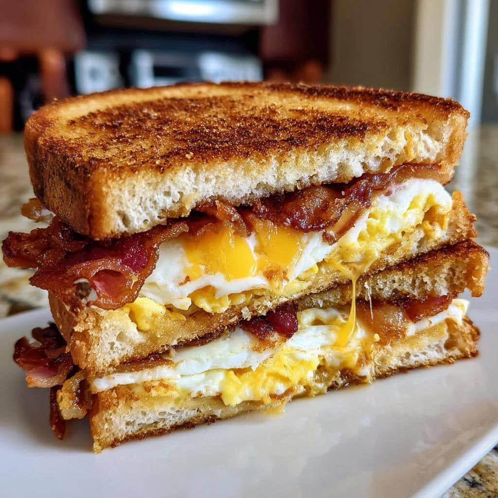 Air Fryer Breakfast Sandwiches (Bacon, Egg, Cheese) - detail 1