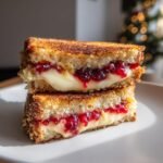 Air Fryer Cranberry Brie and Mozzarella Grilled Sandwich
