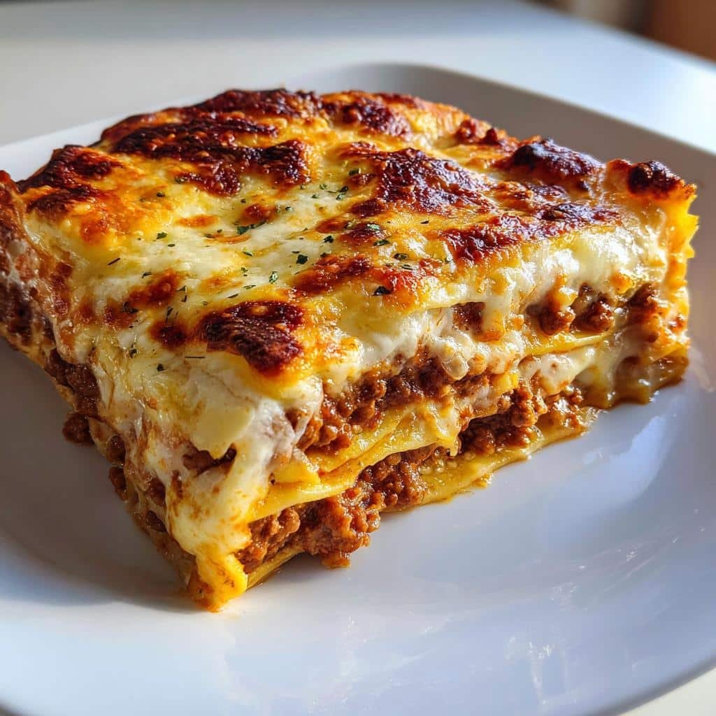 Air fryer Béchamel & Bolognese Lasagna