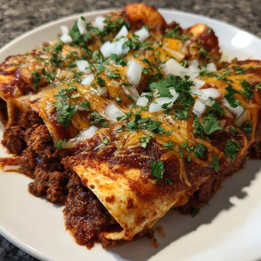 Air fryer Beef Enchiladas