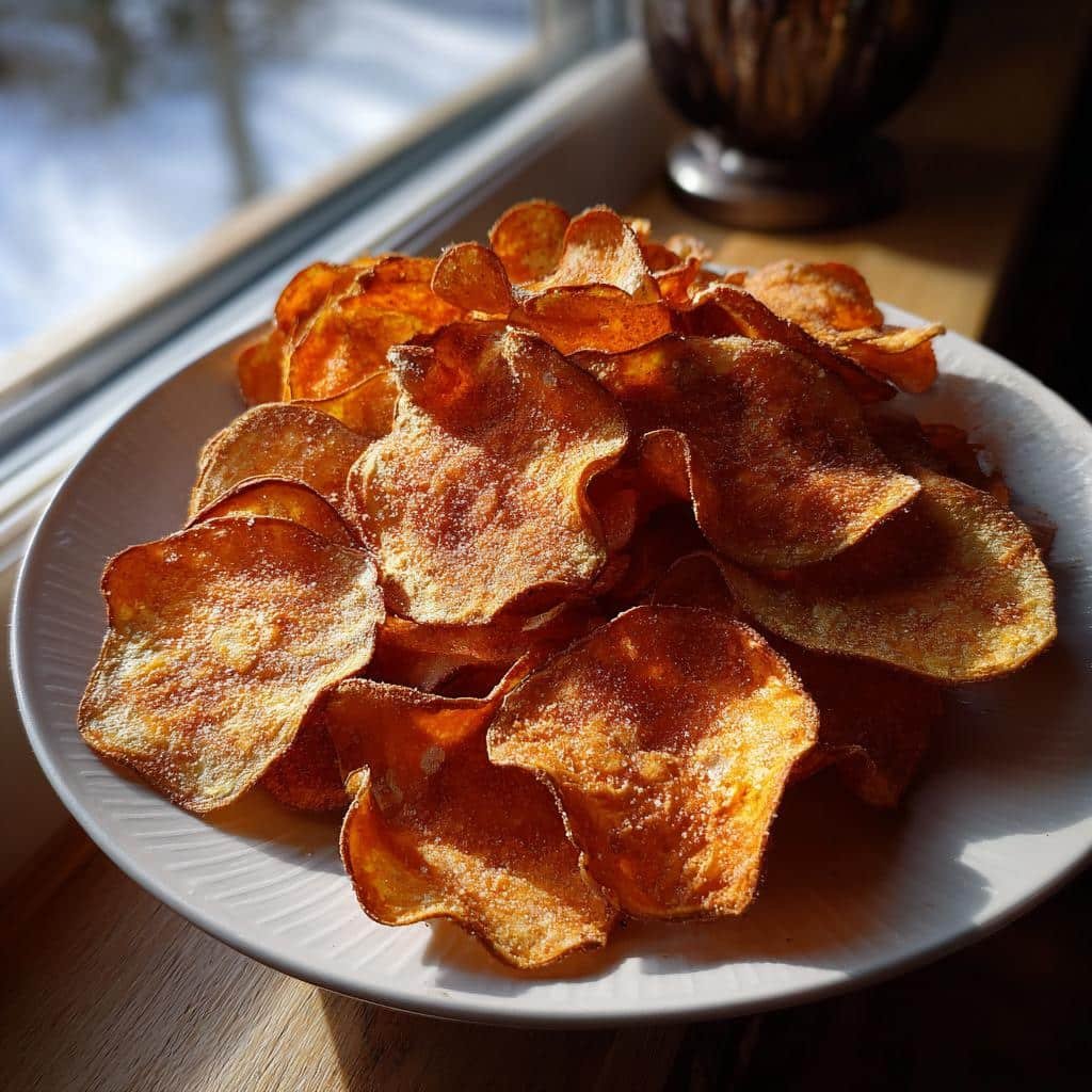 Air fryer Brown Sugar Sweet Potato Chips