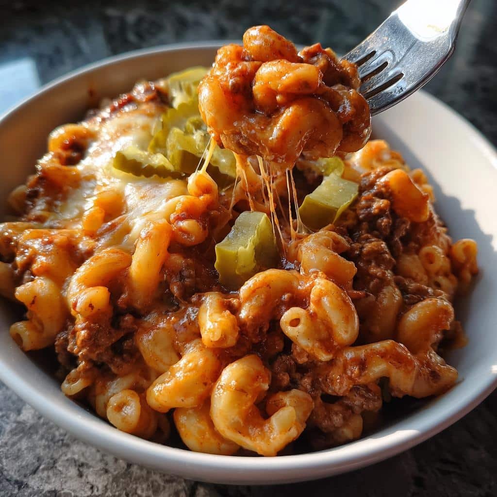 Air Fryer Cheesy Sloppy Cheeseburger Pasta in 25 Minutes - Irresistible! 4 Air fryer Cheesy Sloppy Cheeseburger Pasta - detail 1