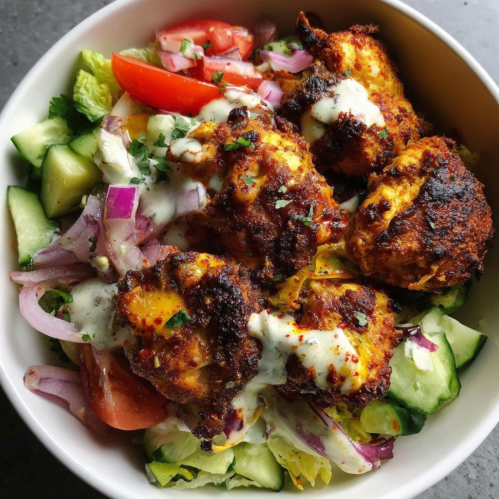 Air fryer Chicken Shawarma Bowl (Low-Carb)