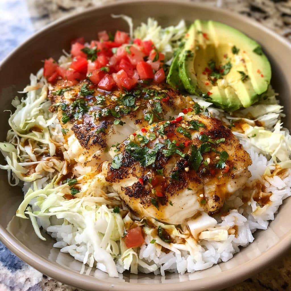 Air fryer Cilantro-Lime Fish Bowls - detail 1