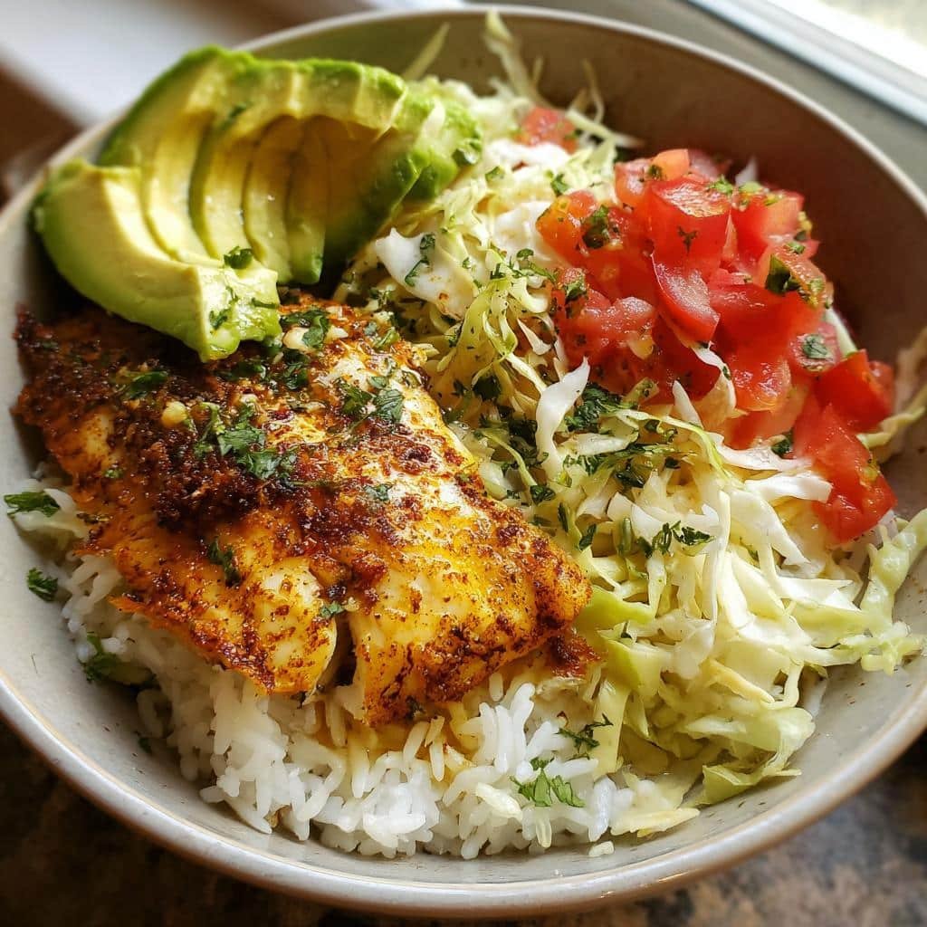 Air fryer Cilantro-Lime Fish Bowls