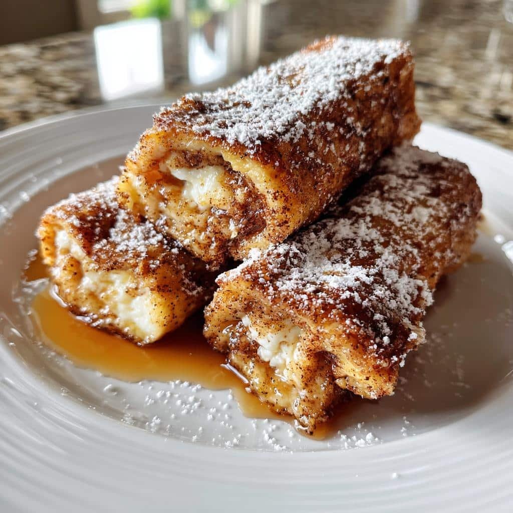 Air fryer Cinnamon Roll French Toast Roll-Ups
