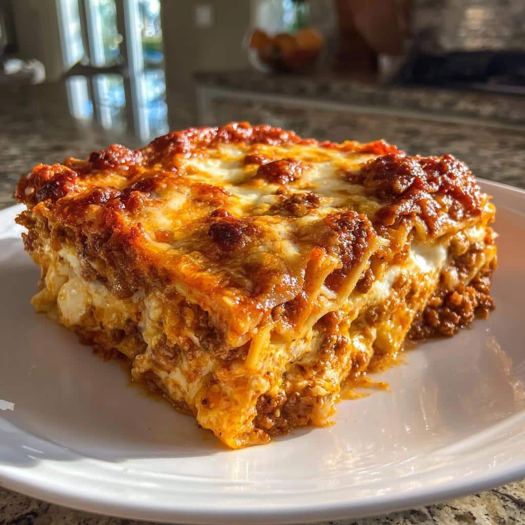 Air fryer Classic 1970s-Style Lasagna