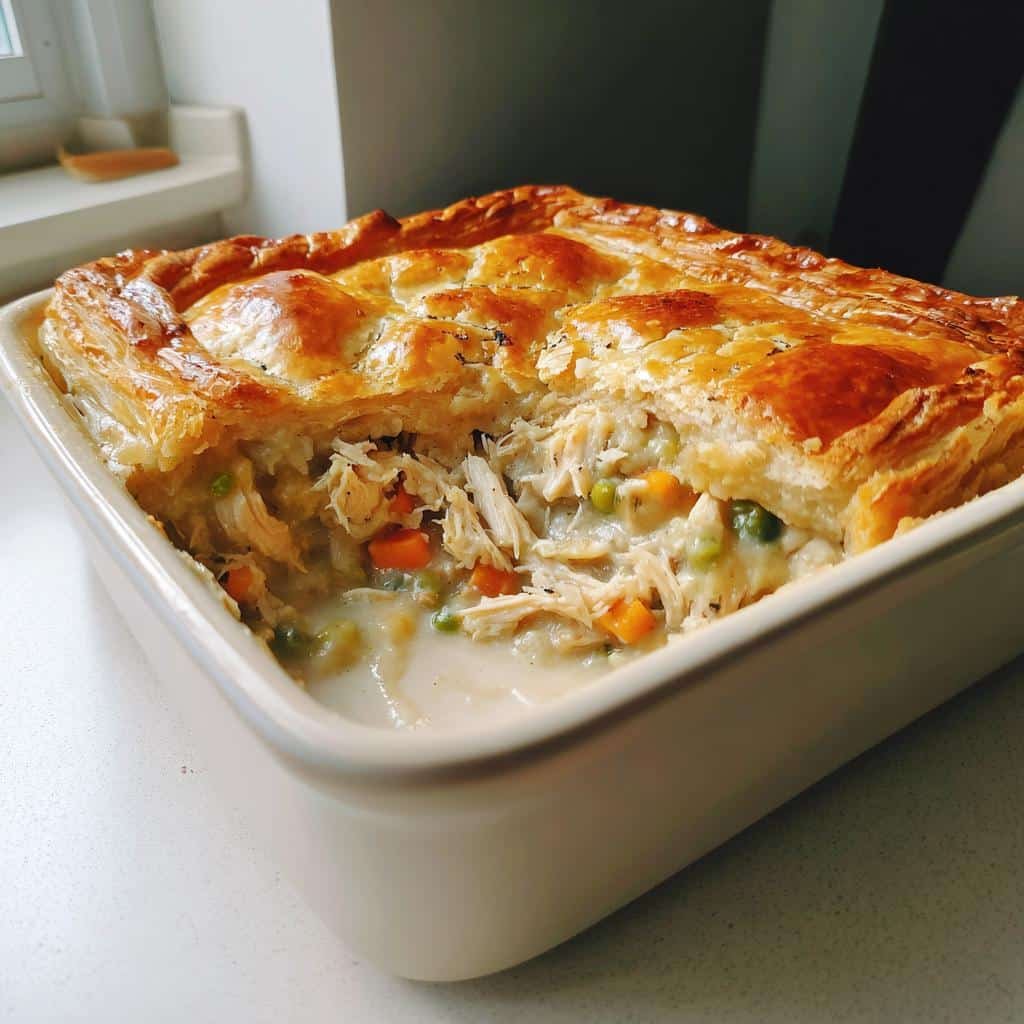 Air fryer Dairy-Free Chicken Pot Pie Casserole