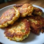 Air fryer Green Chile Cheese Potato Cakes with Green Chile