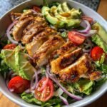 Air fryer Grilled Chicken & Avocado Salad Bowl
