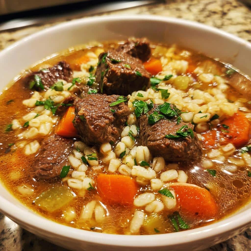 Air fryer Hearty Beef & Barley Soup (Slow-Cooker Style) - detail 1