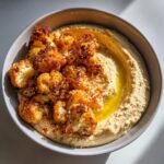 Air fryer Hummus Bowl with Crispy Air-Fried Cauliflower