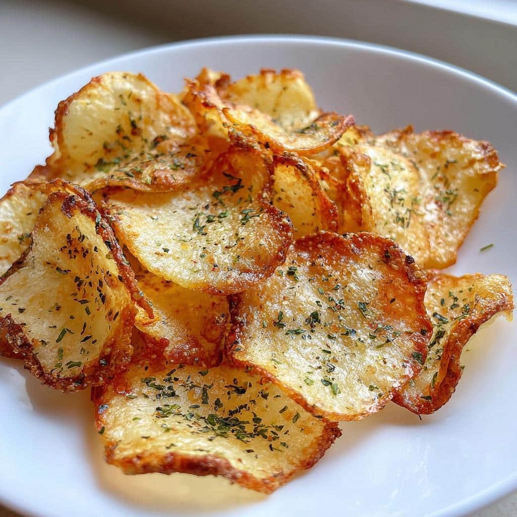 Air fryer Italian Herb Potato Chips