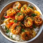 Air fryer Lemon Butter Shrimp Bowl