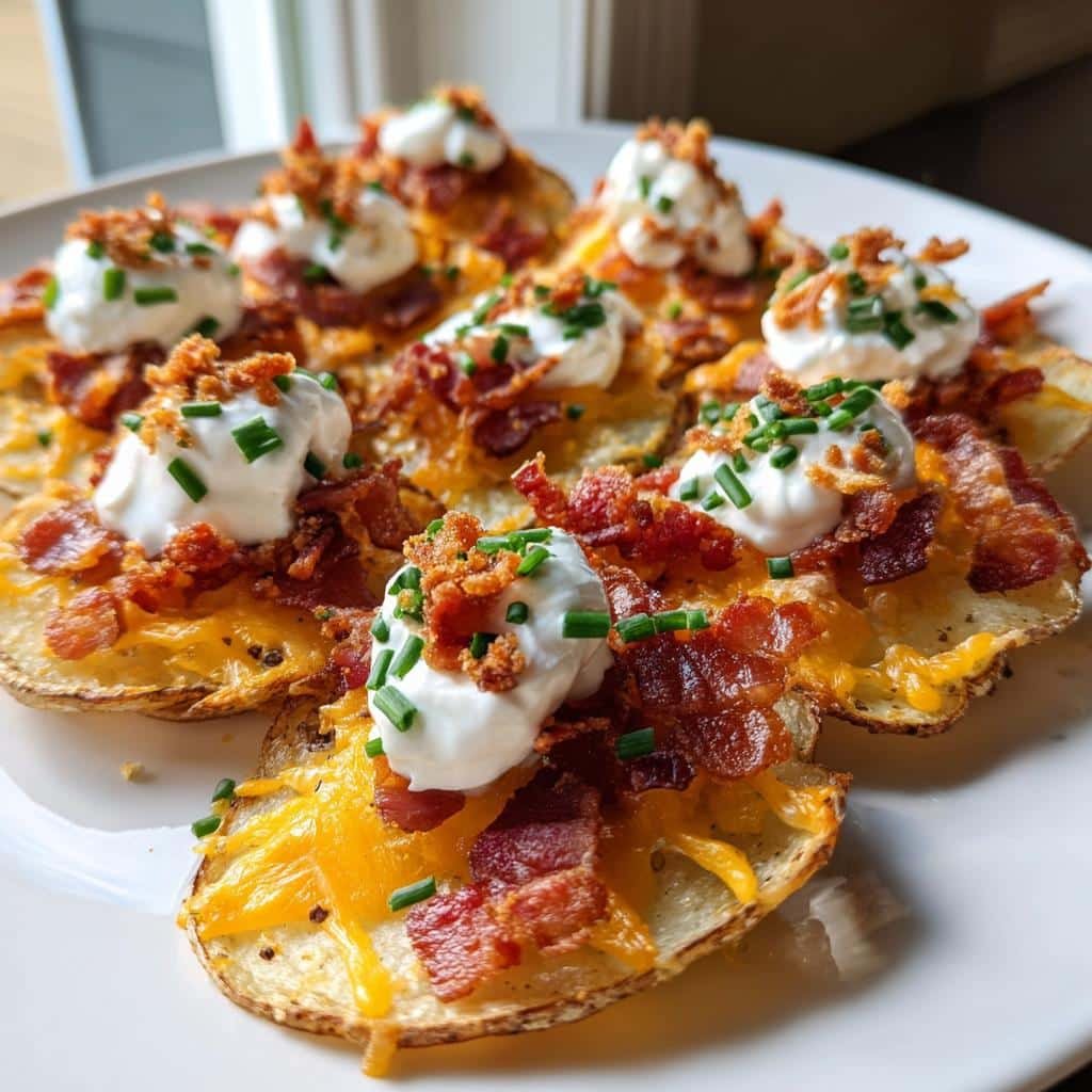 Air fryer Loaded Baked Potato Chips