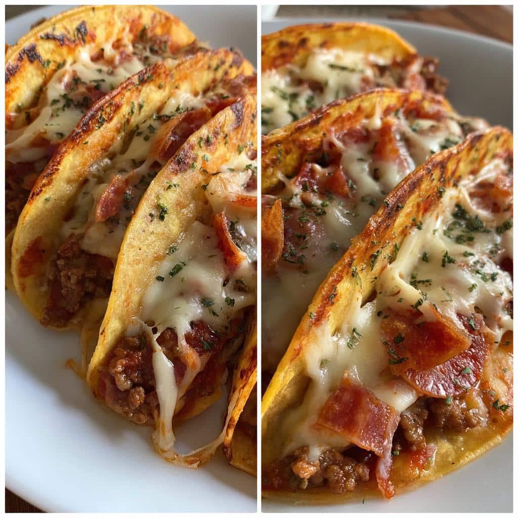 Air fryer Meat Lovers Pizza Tacos
