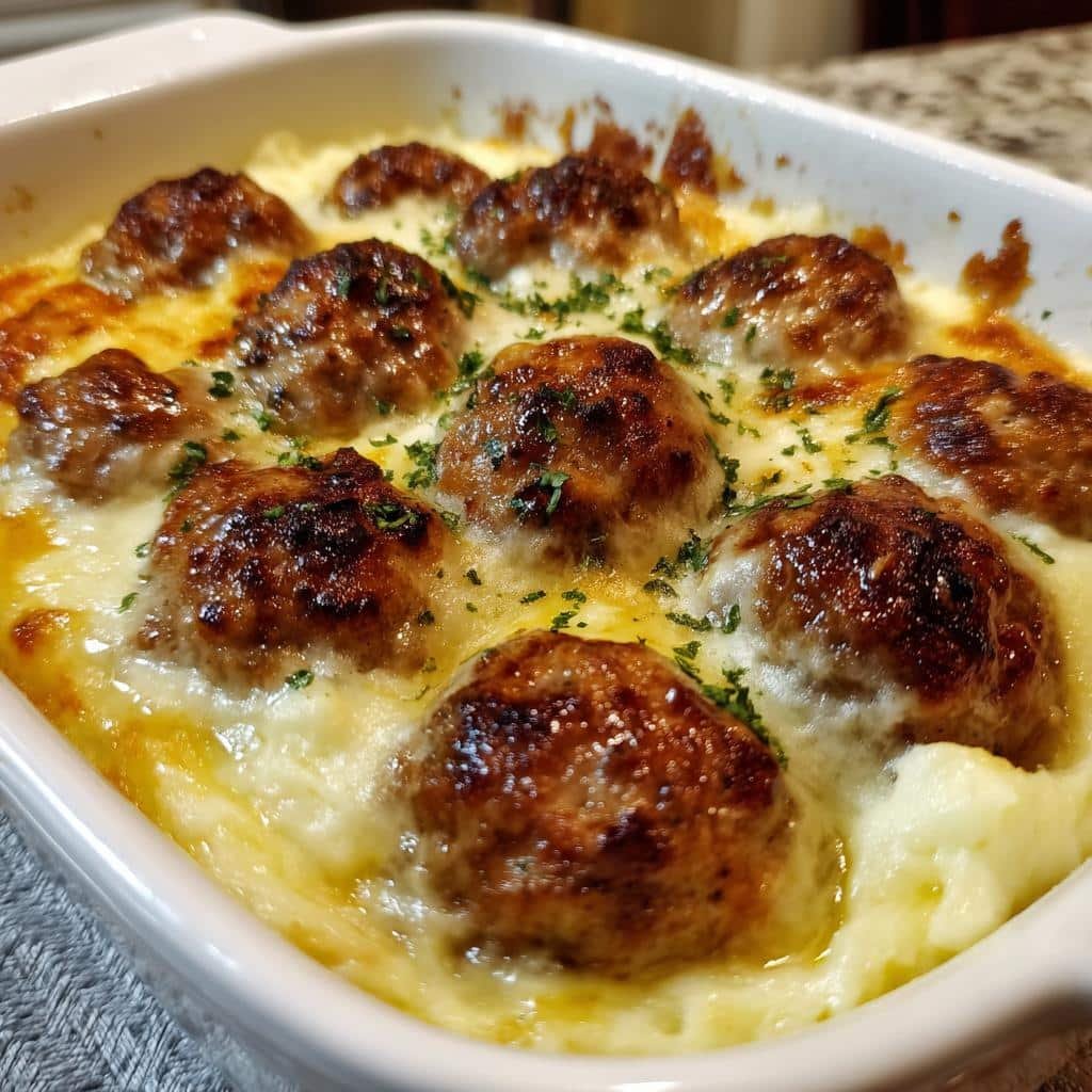 Air fryer Meatball & Mashed Potato Bake - detail 1