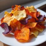 Air fryer Rainbow Carrot Chips
