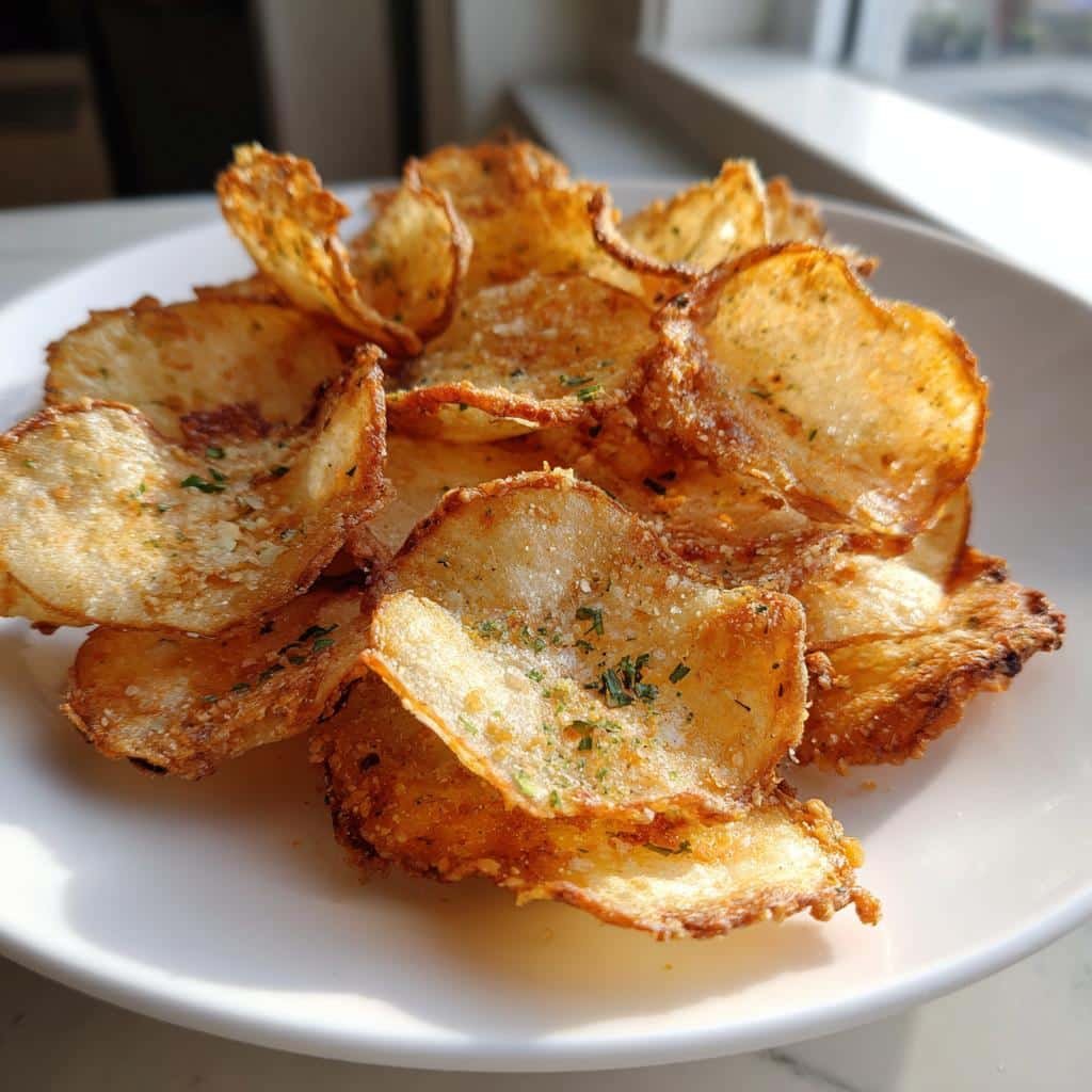 Air fryer Ranch Potato Chips