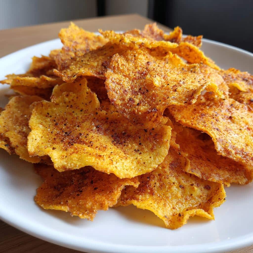 Air fryer Spicy Lentil Chips