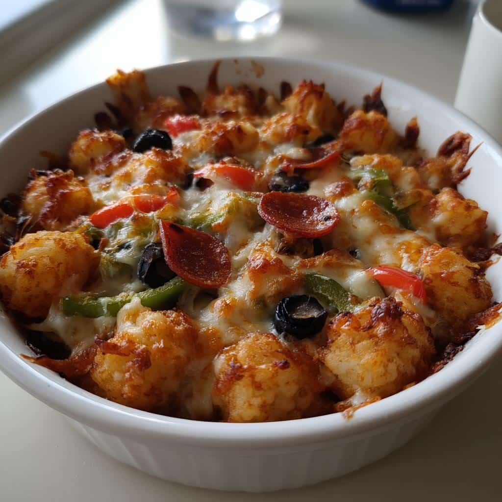 Irresistible Air Fryer Tater Tot Pizza Casserole in 30 Minutes 4 Air fryer Tater Tot Pizza Casserole - detail 1