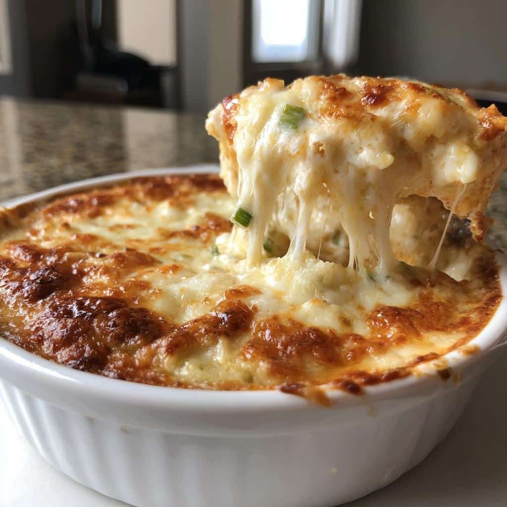 Air fryer Three-Cheese Enchilada Dip