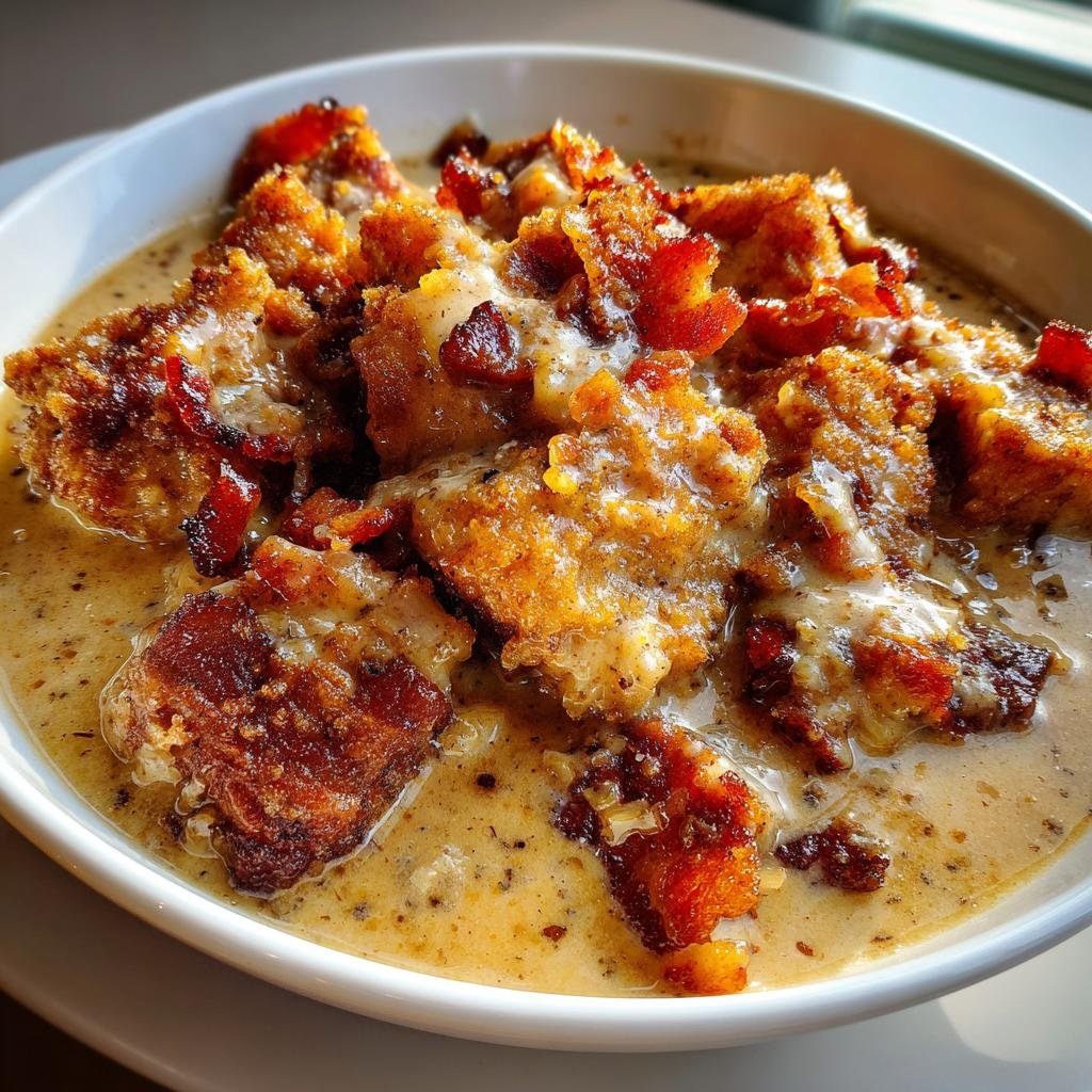 20-Minute Air Fryer Country Fried Pork Bacon Gravy Bliss 4 Air fryer country fried pork bacon gravy - detail 1