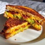 Christmas Air Fryer Bacon Guacamole Grilled Cheese Sandwich