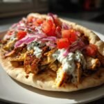 Christmas Air Fryer Greek-Style Chicken Gyros with Homemade Tzatziki