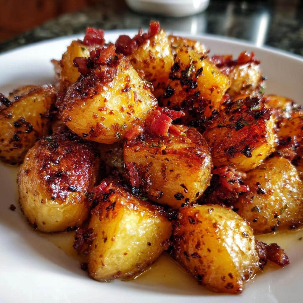 Christmas Air Fryer Honey Bacon Roasted Potatoes