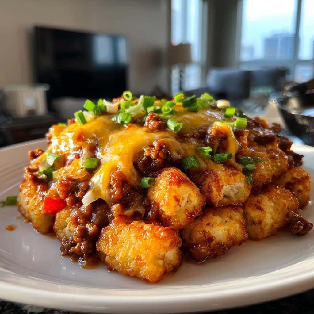 Christmas Air Fryer TATER TOT SLOPPY JOE SKILLET