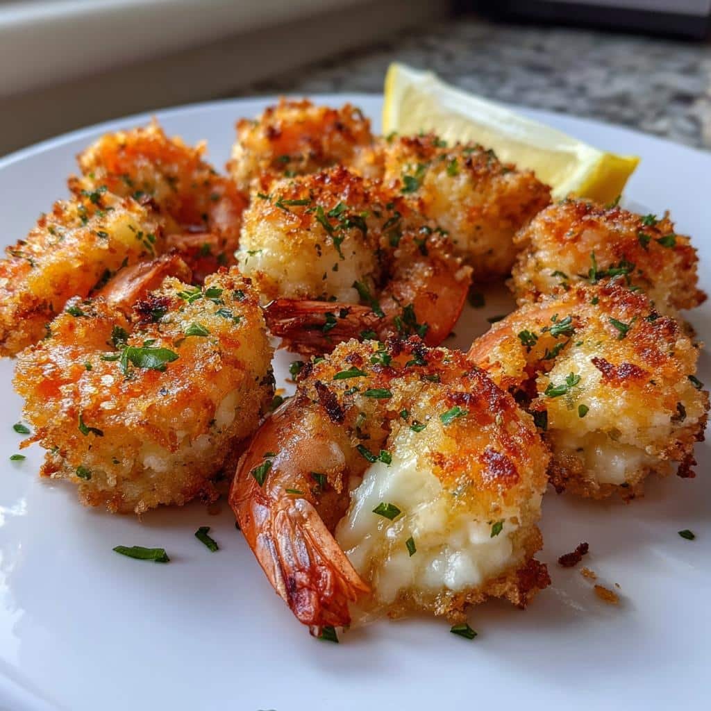 Christmas Air fryer Baked Stuffed Shrimp Casserole