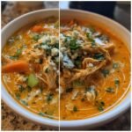 Christmas Air fryer Buffalo Chicken Soup (Spicy Creamy)