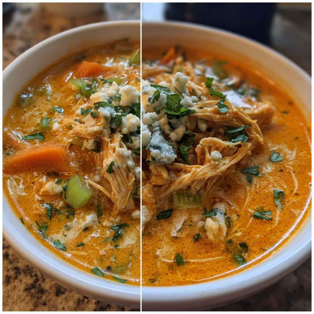 Christmas Air fryer Buffalo Chicken Soup (Spicy Creamy)