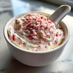 Christmas Air fryer Festive Candy Cane Peppermint Dip (No-Bake)