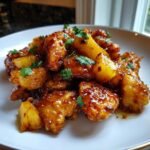 Christmas Air fryer Hawaiian BBQ Chicken and Pineapple Foil Packets