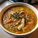 Christmas Air fryer High Protein Lentil Chicken Soup