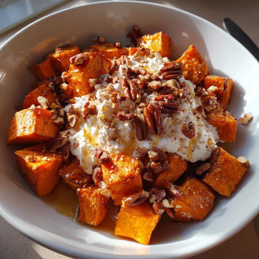 Christmas Air fryer Keto Cottage Cheese Sweet Potato Bowl (Under 6g Carbs) - detail 1