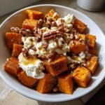 Christmas Air fryer Keto Cottage Cheese Sweet Potato Bowl (Under 6g Carbs)