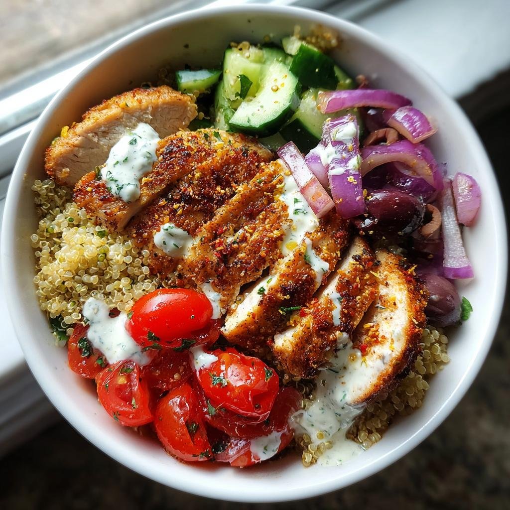 25-Minute Christmas Air Fryer Mediterranean Chicken Bowls - Easy & Festive 4 Christmas Air fryer Mediterranean Chicken Bowls - detail 1