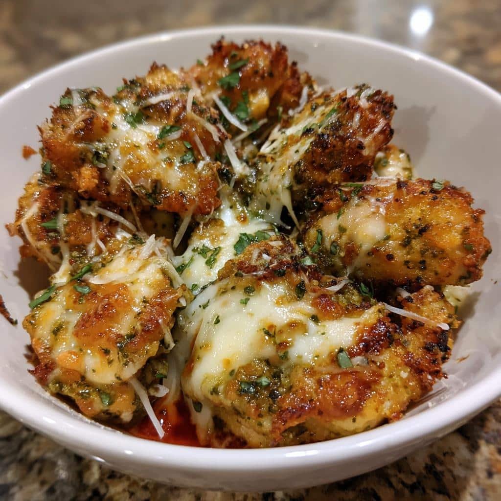 Christmas Air fryer Pesto Chicken Parmesan Bowl