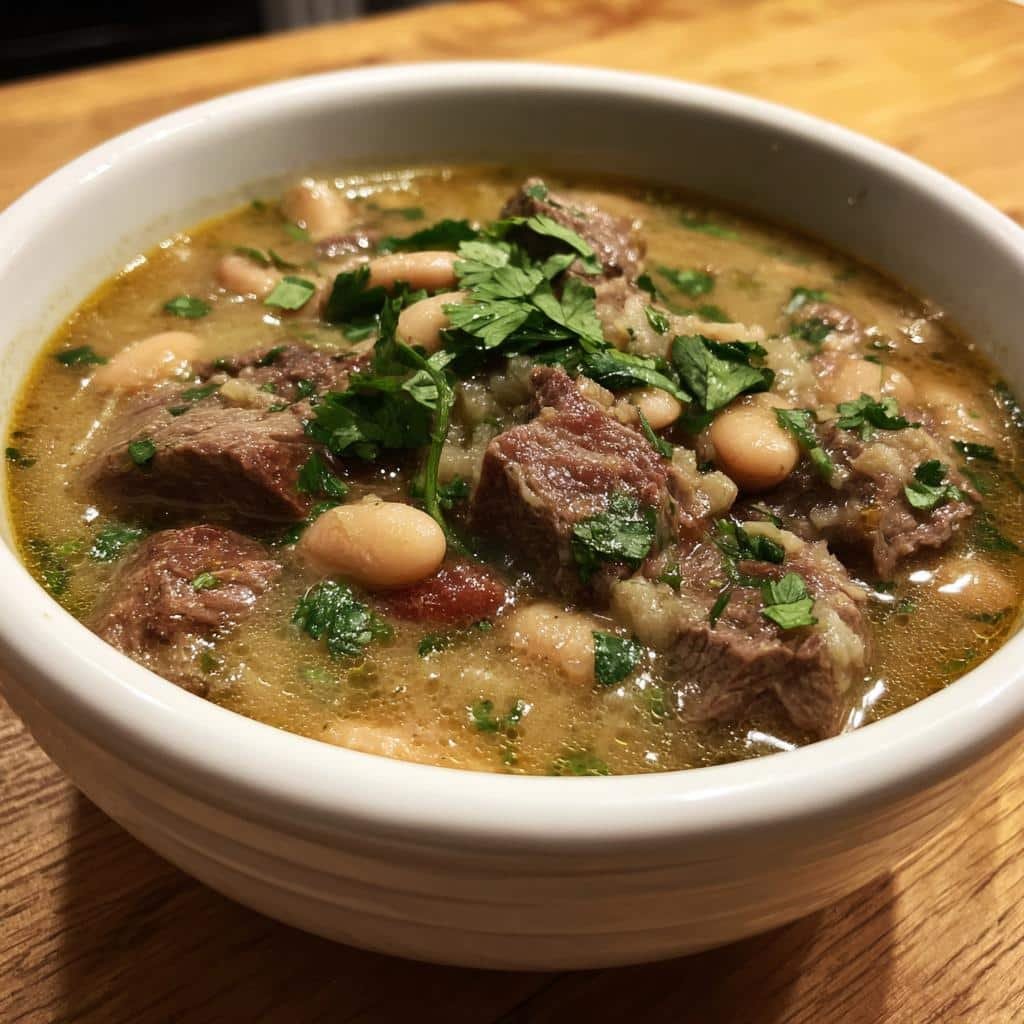 Christmas Air fryer Pinto Beans, Green Chile, and Beef Soup - detail 1
