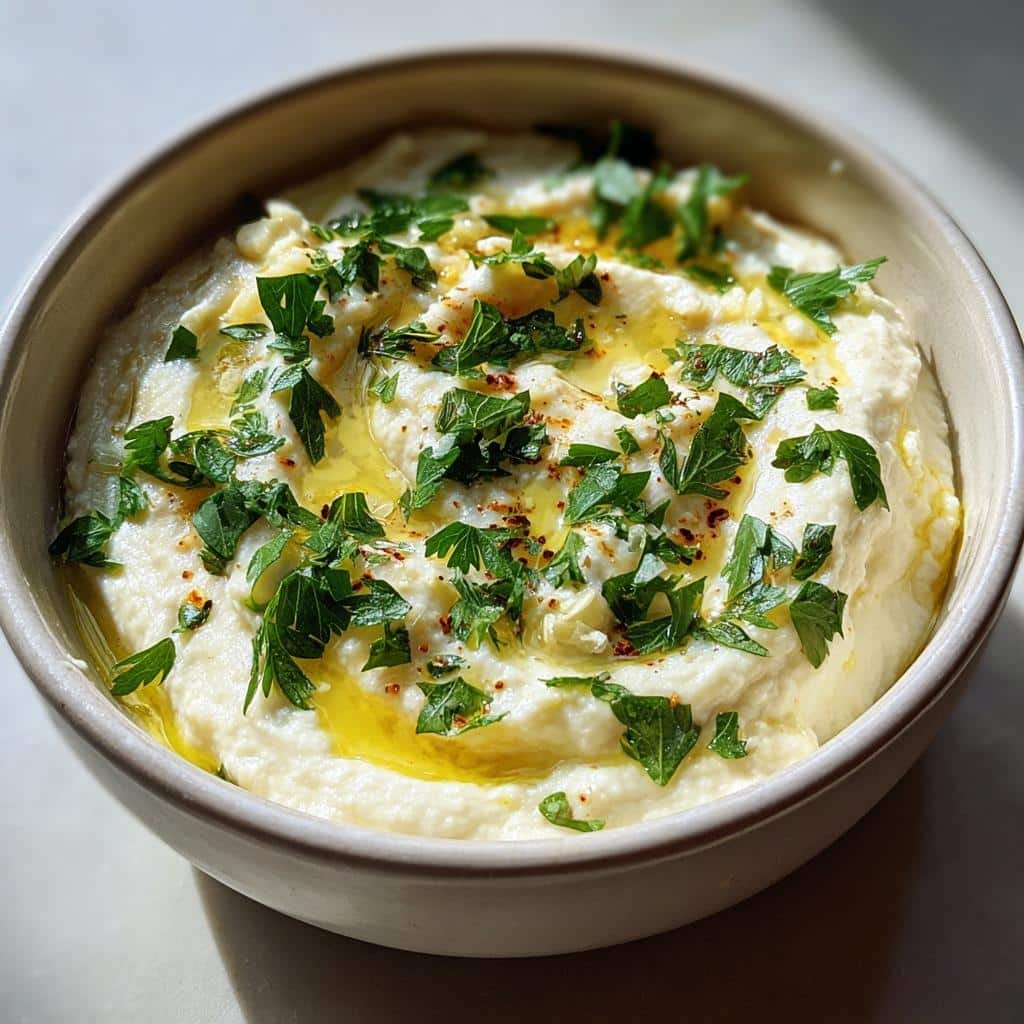 Christmas Air fryer Roasted Garlic White Bean Dip