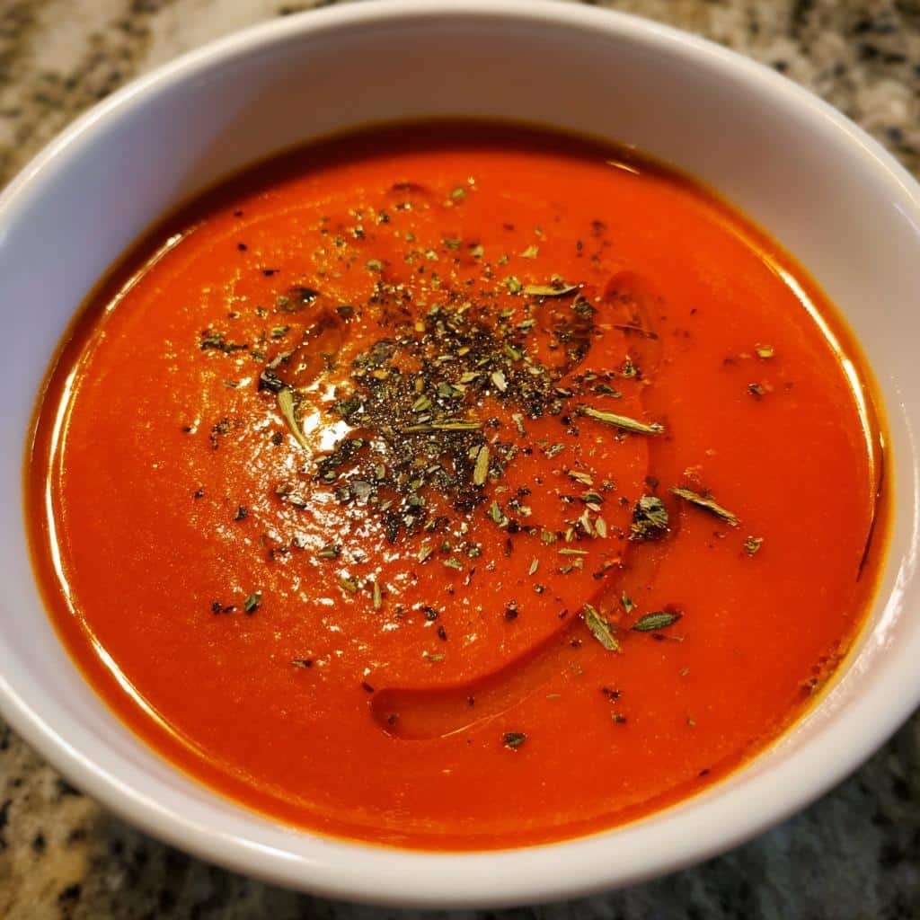 Christmas Air fryer Roasted Tomato & Red Pepper Soup (Air Fryer Method)