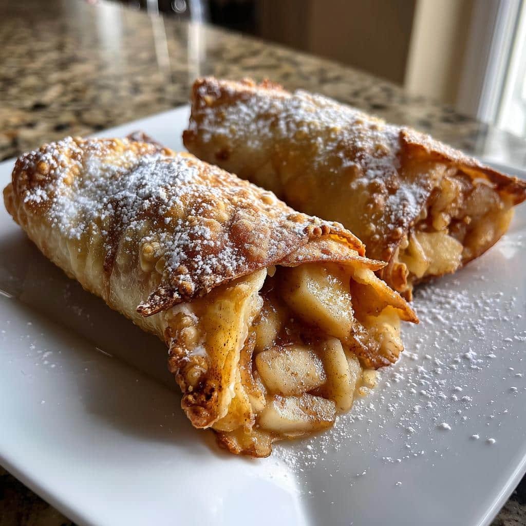 Chritmas Air fryer Apple Pie Egg Rolls