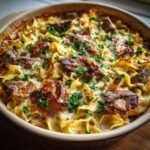 Chritmas Air fryer Beef Stroganoff Casserole