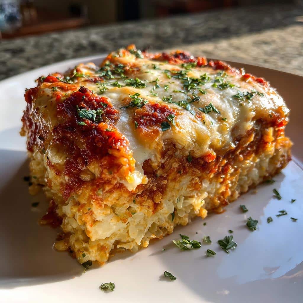 Chritmas Air fryer Cauliflower Rice Lasagna - detail 1