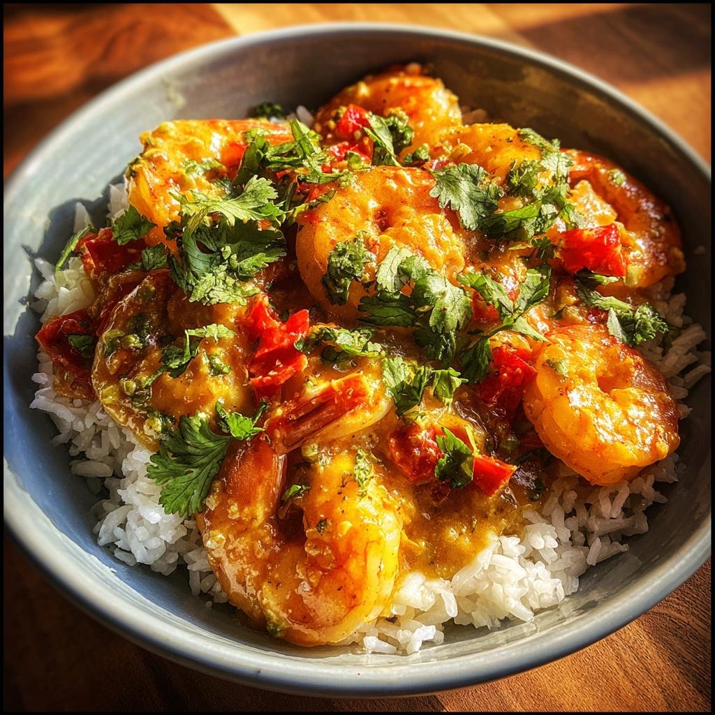 Chritmas Air fryer Coconut Curry Shrimp Bowls