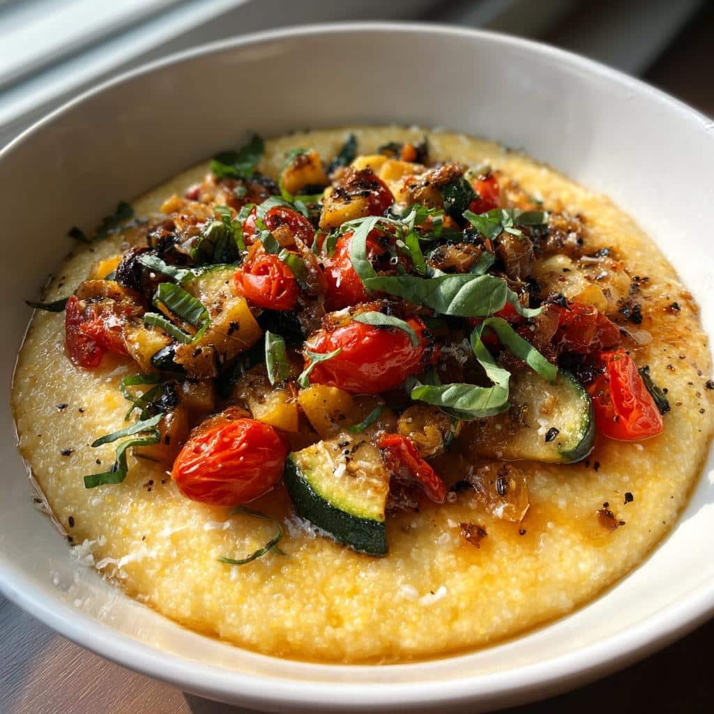 Chritmas Air fryer Crispy Polenta Bowl with Air-Fried Toppings - detail 1