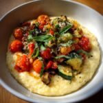 Chritmas Air fryer Crispy Polenta Bowl with Air-Fried Toppings